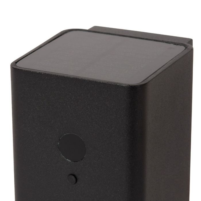 Schwarze Solar Außen Wandleuchte Modern, Ramin, 1W, 2850K LED, IP54