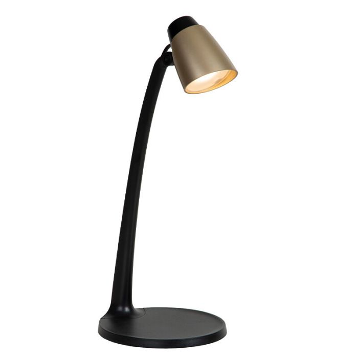Messing Schreibtischlampe Antik, Ludo, 4,5W, 3000K LED, mit Schalter