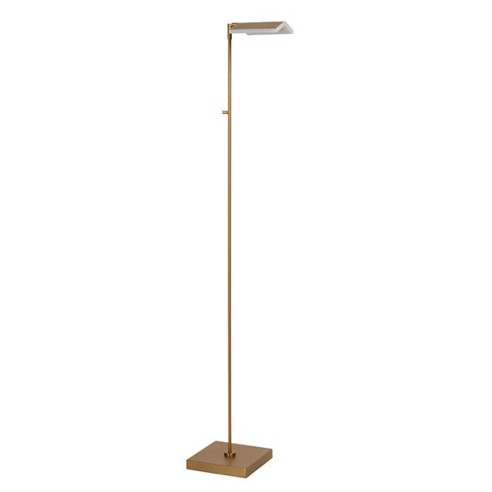 Messing Leselampe Stehlampe Modern, Aaron, 12W, 2700K LED, mit Touch-Dimmer