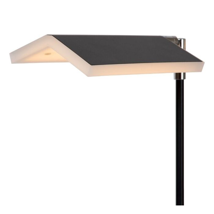 Schwarze Leselampe Stehlampe Modern, Aaron, 12W, 2700K LED, mit Touch-Dimmer