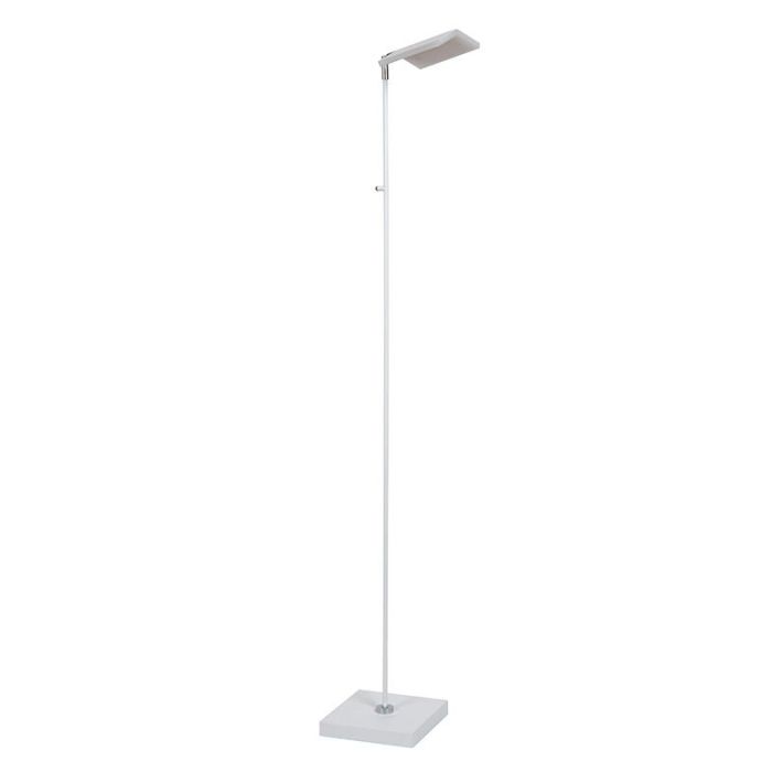 Weiße Leselampe Stehlampe Modern, Aaron, 12W, 2700K LED, mit Touch-Dimmer