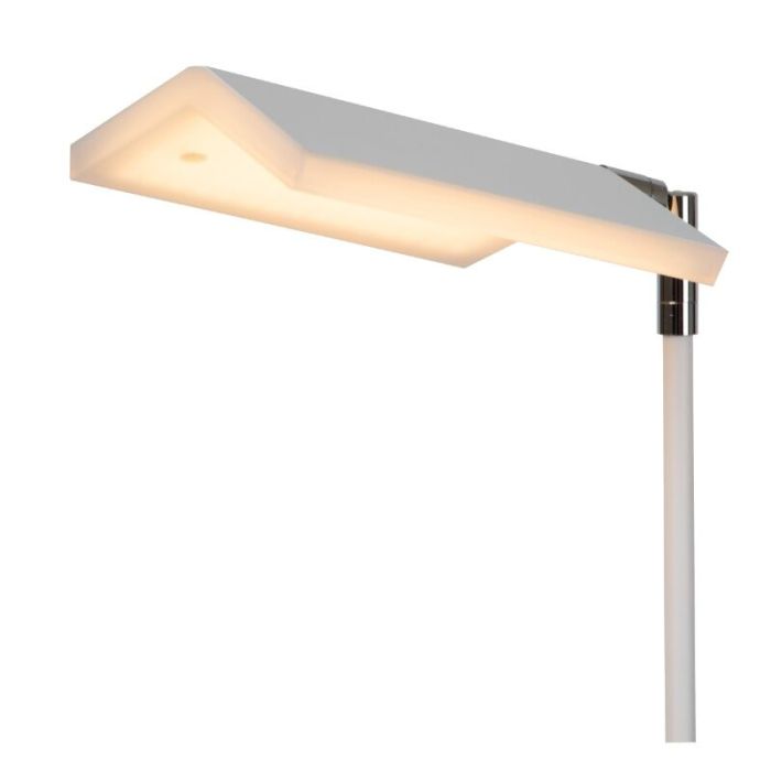 Weiße Leselampe Stehlampe Modern, Aaron, 12W, 2700K LED, mit Touch-Dimmer