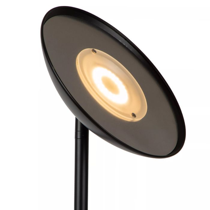 Schwarze Leselampe Stehlampe Modern, Zenith, 20W, 3000K LED, mit Touch-Dimmer