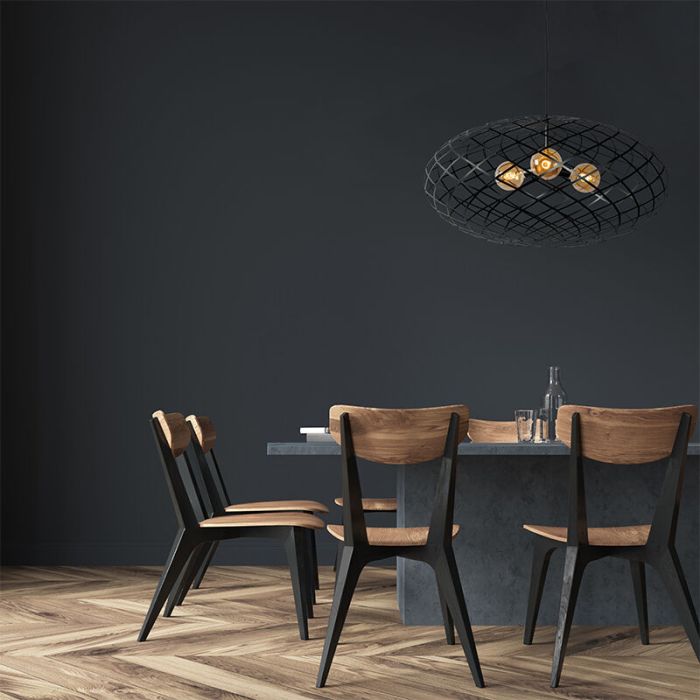 Schwarze Pendelleuchte Modern, Wolfram