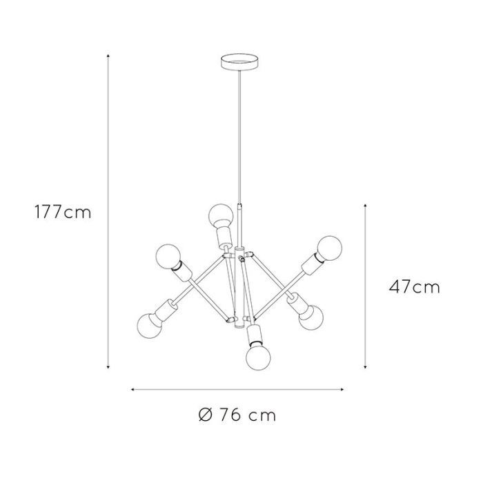 Schwarze Pendelleuchte Modern, Lester
