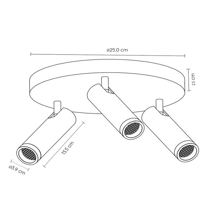 Graue Deckenstrahler Modern, Grado