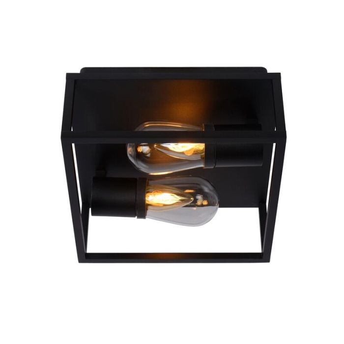 Schwarze Deckenlampe Modern, Carlyn, IP54