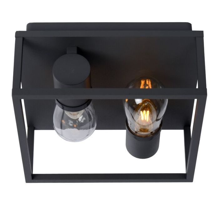 Schwarze Deckenlampe Modern, Carlyn, IP54