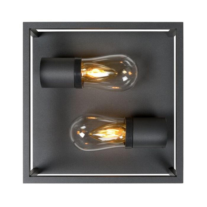 Schwarze Deckenlampe Modern, Carlyn, IP54
