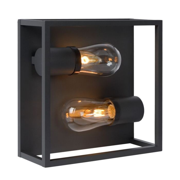 Schwarze Deckenlampe Modern, Carlyn, IP54