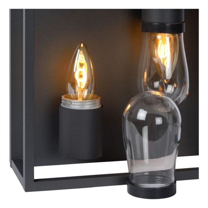 Schwarze Deckenlampe Modern, Carlyn, IP54