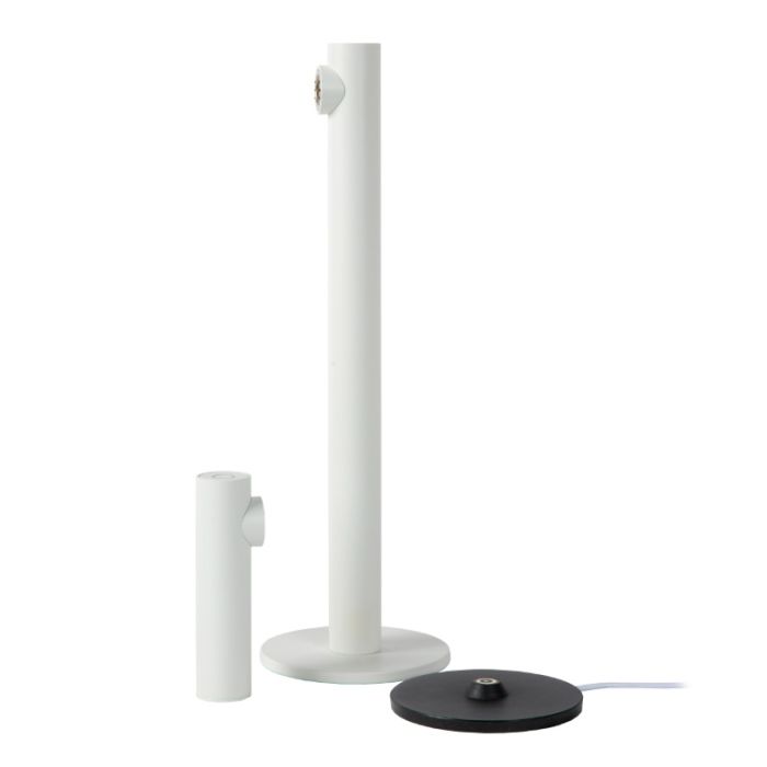 Weiße aufladbare Tischlampe Modern, Antrim, 2,2W, 2700K LED, IP54, mit Touch-Dimmer