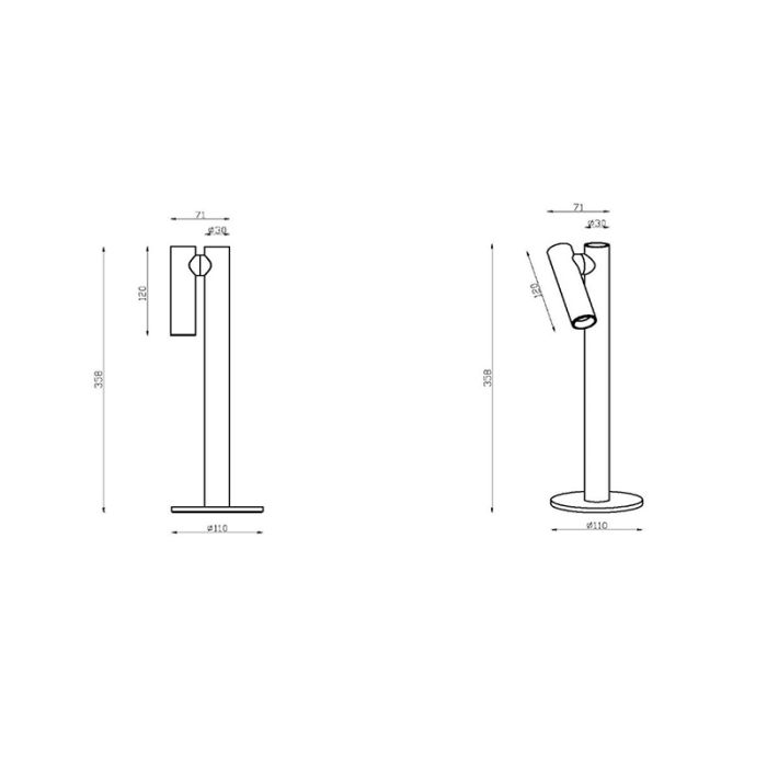 Weiße aufladbare Tischlampe Modern, Antrim, 2,2W, 2700K LED, IP54, mit Touch-Dimmer