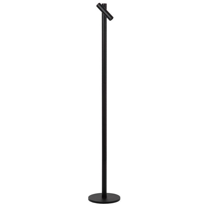 Schwarze aufladbare Stehlampe Modern, Antrim, 2,2W, 2700K LED, IP54, mit Touch-Dimmer