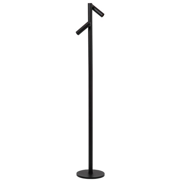 Schwarze aufladbare Stehlampe Modern, Antrim, 2,2W, 2700K LED, IP54, mit Touch-Dimmer