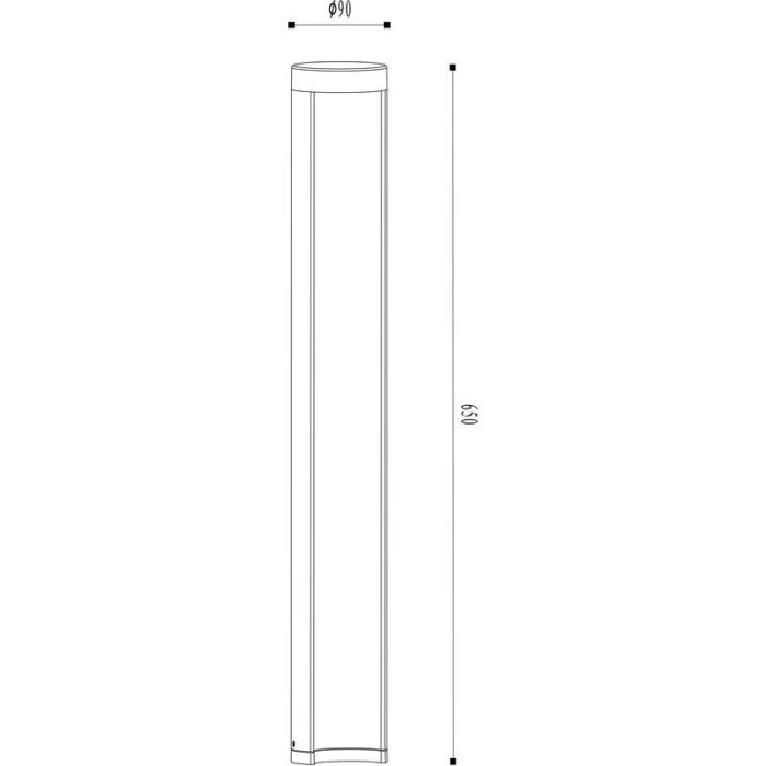 Schwarze Außenleuchte Modern, Combo, 7W, 3000K LED, IP54