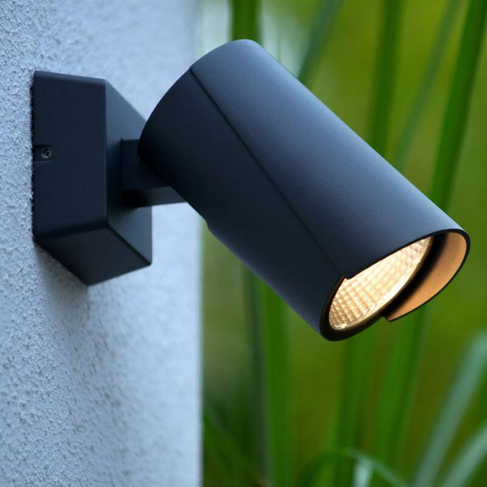 Anthrazit Außenleuchte Modern, Manal, 12W, 3000K LED, IP65