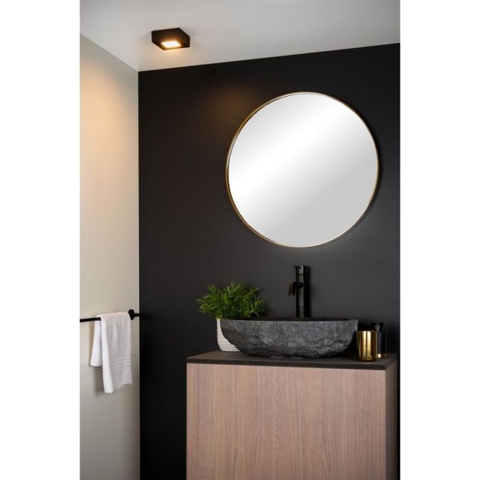 Schwarze Deckenlampe Modern, Brice, 8W, 3000K LED, IP44