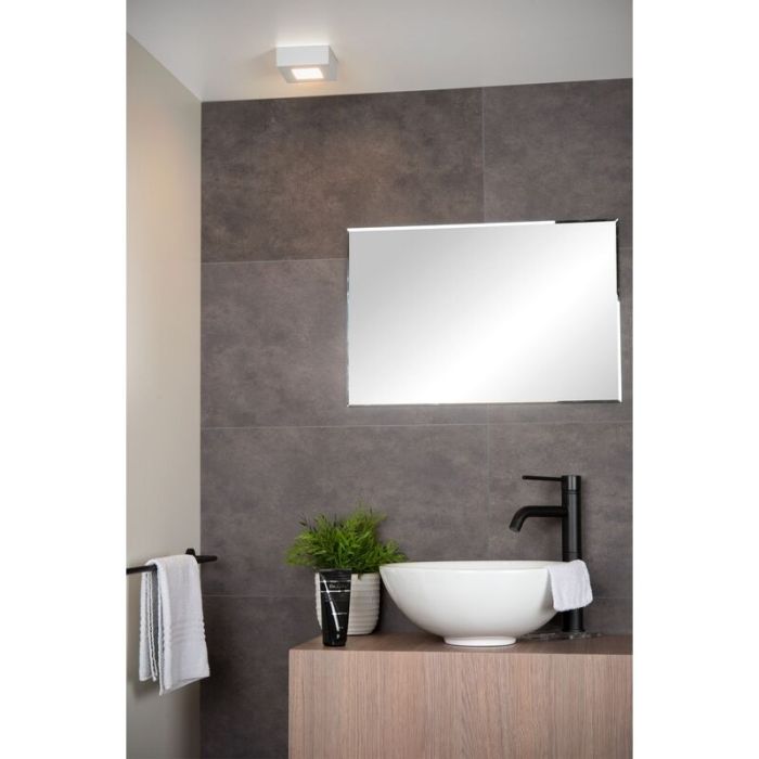 Weiße Deckenlampe Modern, Brice, 8W, 3000K LED, IP44