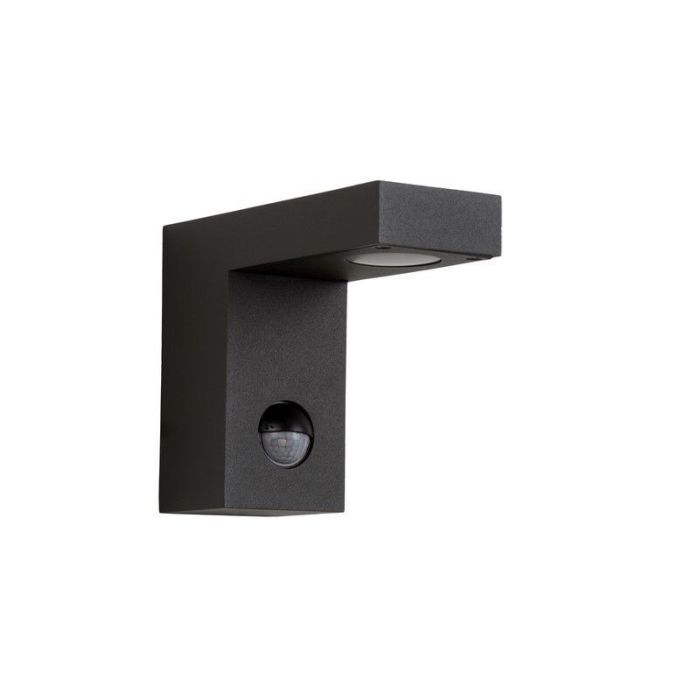 Anthrazit Außen Wandleuchte mit Bewegungsmelder Modern, Texas, 6W, 3000K LED, IP54