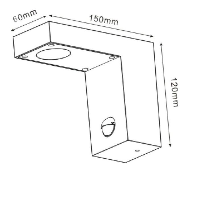 Anthrazit Außen Wandleuchte mit Bewegungsmelder Modern, Texas, 6W, 3000K LED, IP54