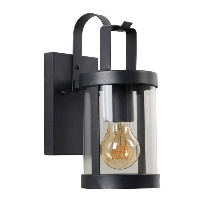 Schwarze Wandleuchte Modern, Lindelo, IP23