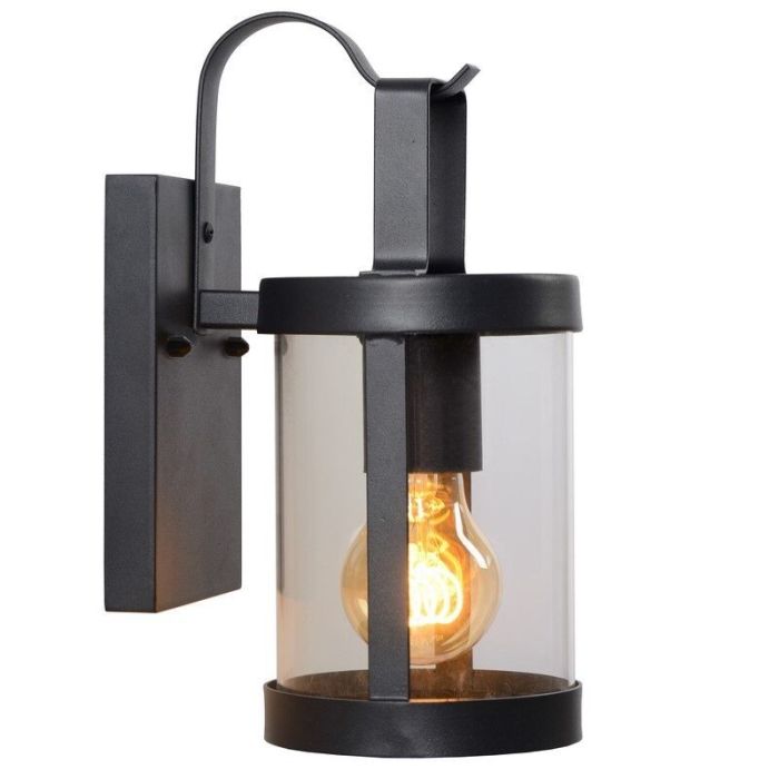 Schwarze Wandleuchte Modern, Lindelo, IP23