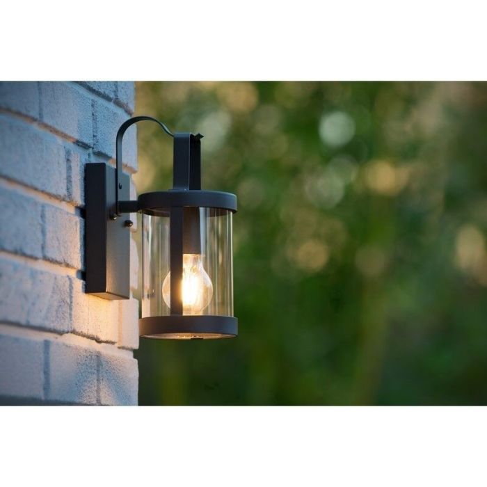 Schwarze Wandleuchte Modern, Lindelo, IP23