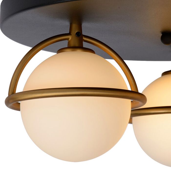 Schwarze Badezimmer Deckenleuchte Antik, Isobel, IP44