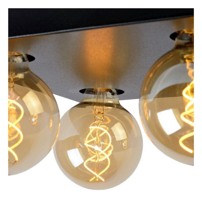Schwarze Deckenlampe Industrial, Surtus