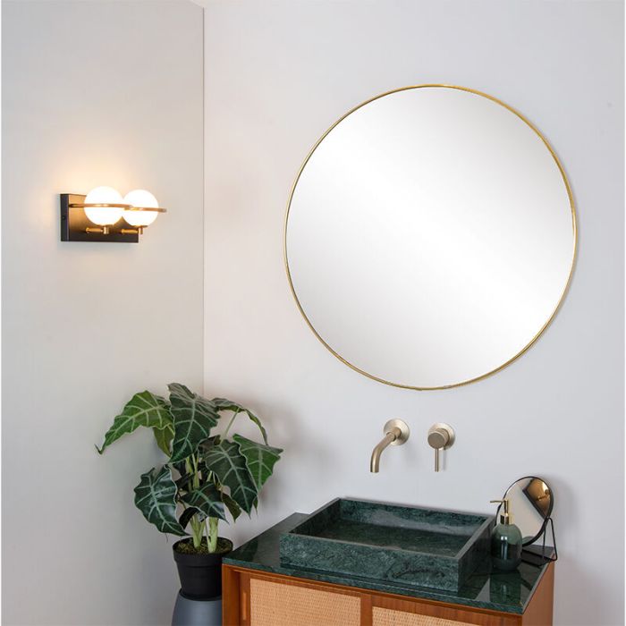 Schwarze Wandleuchte Badezimmer Antik, Isobel, IP44