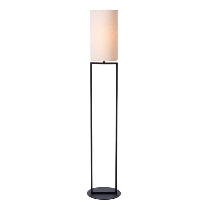 Beige Stehlampe Landhaus, Herman, mit Schalter