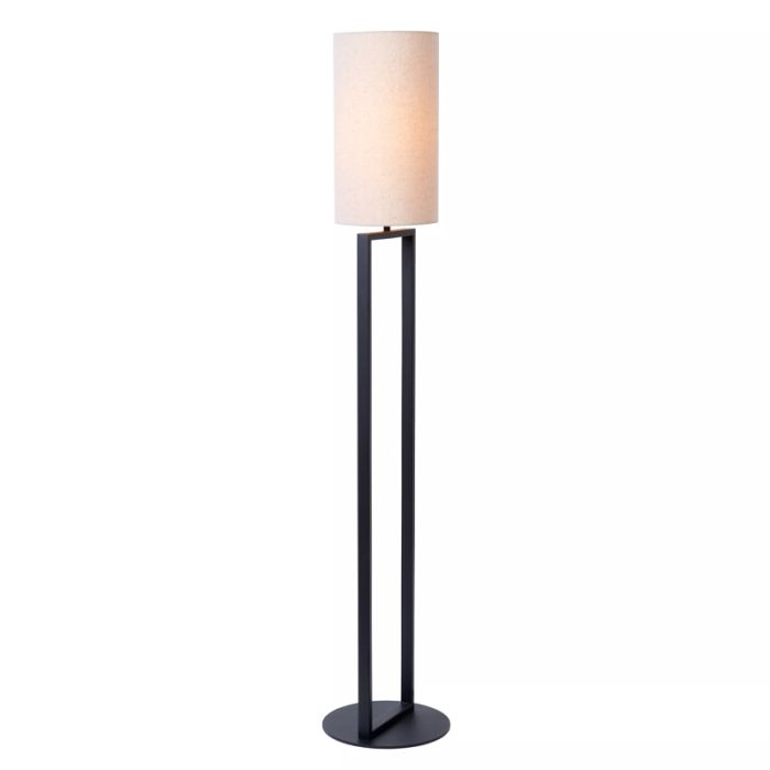 Beige Stehlampe Landhaus, Herman, mit Schalter