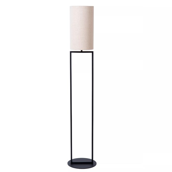 Beige Stehlampe Landhaus, Herman, mit Schalter