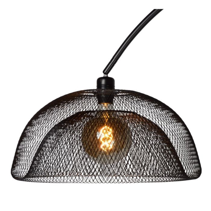 Schwarze Bogenlampe Modern, Mesh, mit Schalter