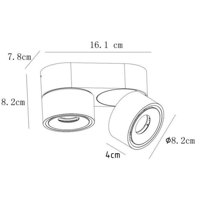 Weiße Deckenstrahler Modern, Yumiko, 8W, 2700K LED