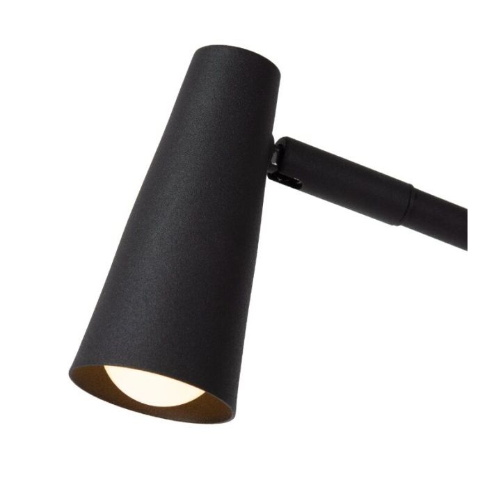 Schwarze aufladbare Tischlampe Modern, Stirling, 3W, 2700K LED, mit Touch-Dimmer