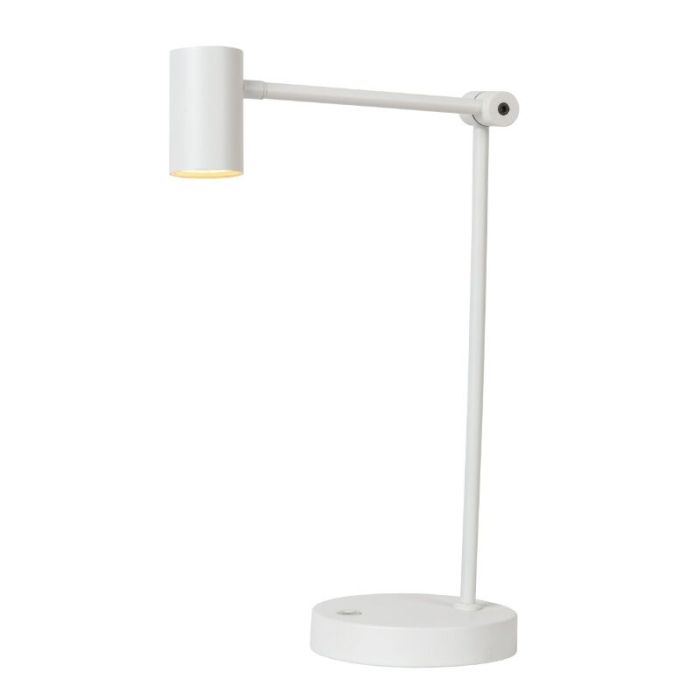 Weiße aufladbare Tischlampe Modern, Tipik, 3W, 2700K LED, mit Touch-Dimmer