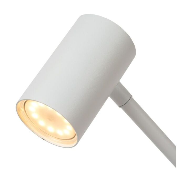 Weiße aufladbare Tischlampe Modern, Tipik, 3W, 2700K LED, mit Touch-Dimmer