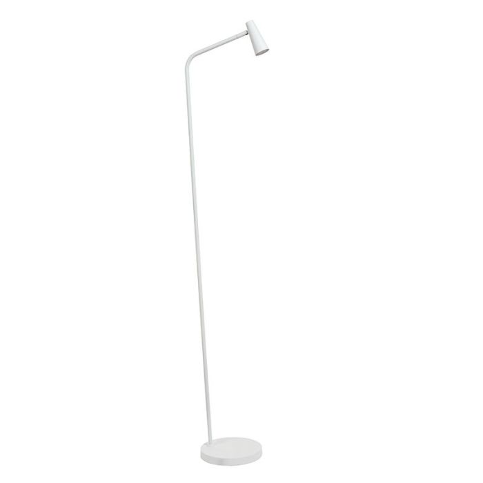 Weiße aufladbare Stehlampe Modern, Stirling, 3W, 2700K LED, mit Touch-Dimmer