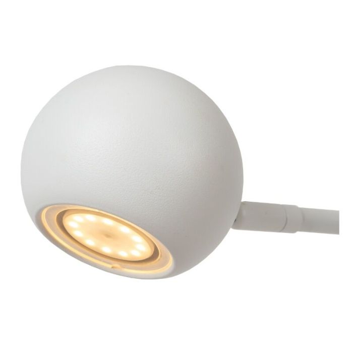 Weiße aufladbare Stehlampe Modern, Comet, 3W, 2700K LED, mit Touch-Dimmer