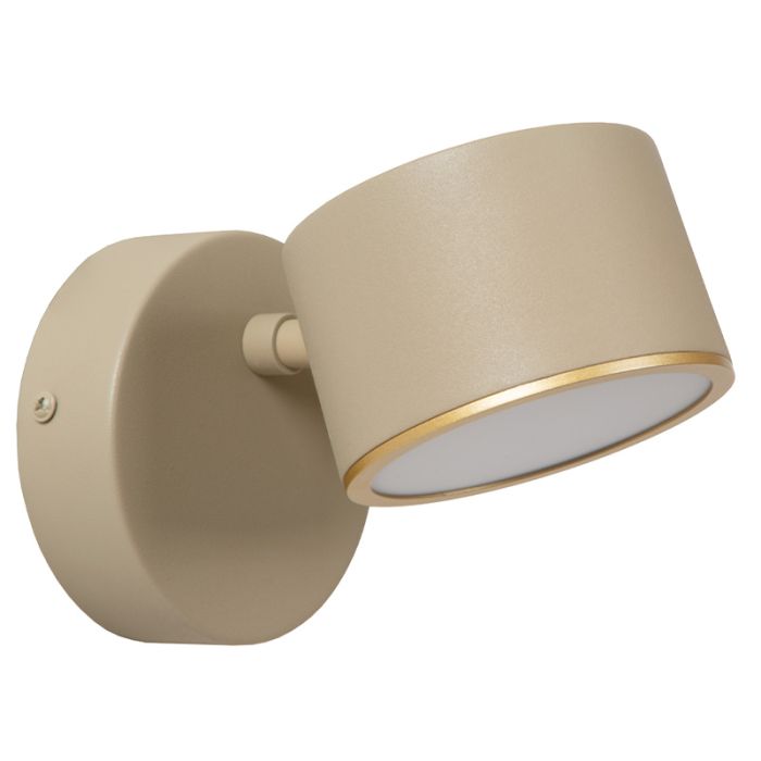 Taupe Wandleuchte Modern, Gian, 9W, 2700K LED