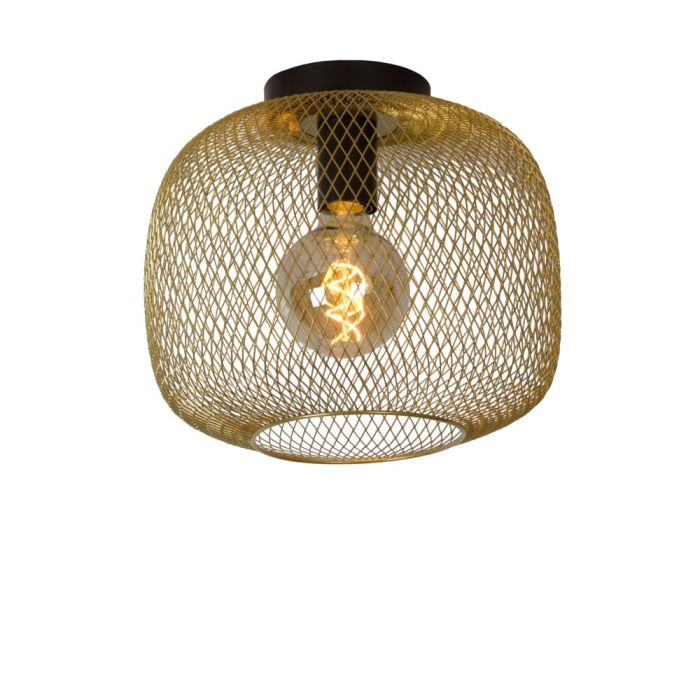 Goldene Deckenlampe Vintage, Mesh