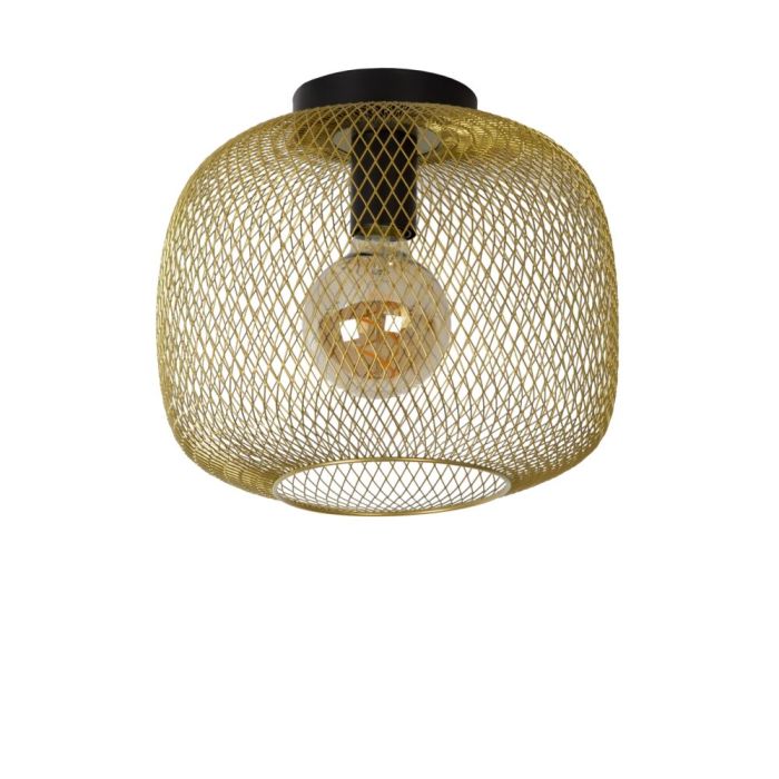 Goldene Deckenlampe Vintage, Mesh
