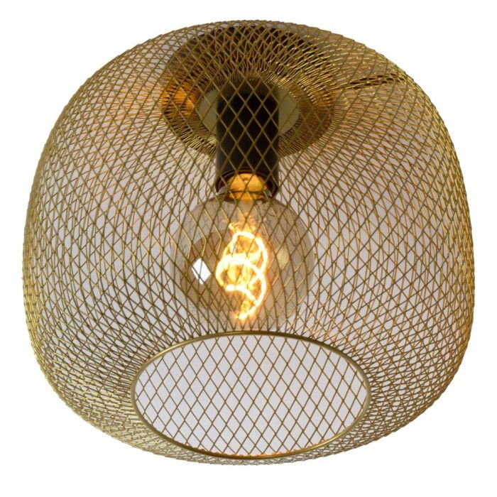 Goldene Deckenlampe Vintage, Mesh