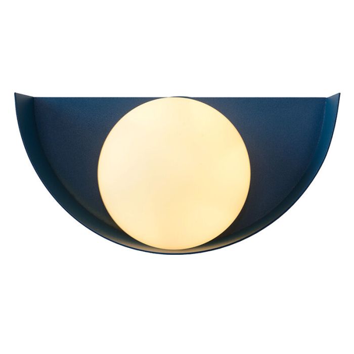 Blaue Wandleuchte Retro, Benni
