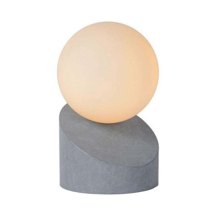 Graue Tischleuchte Modern, Len, mit Schalter