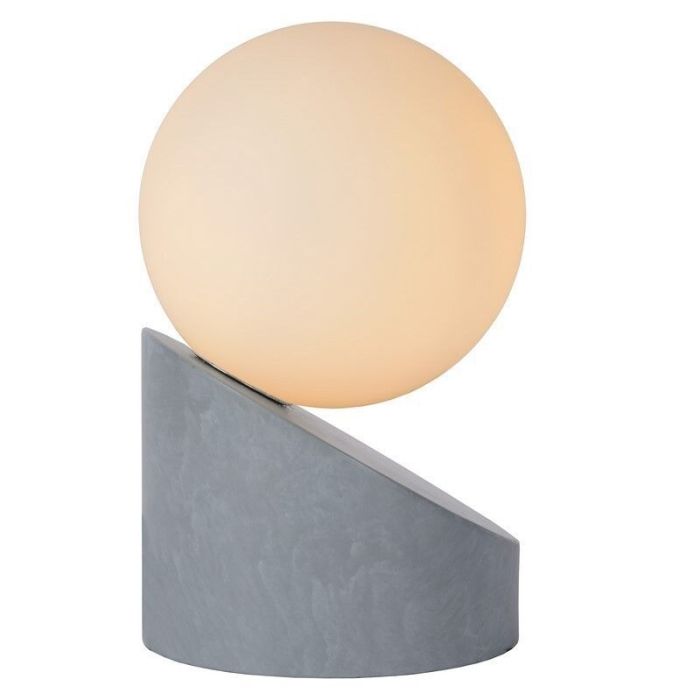 Graue Tischleuchte Modern, Len, mit Schalter