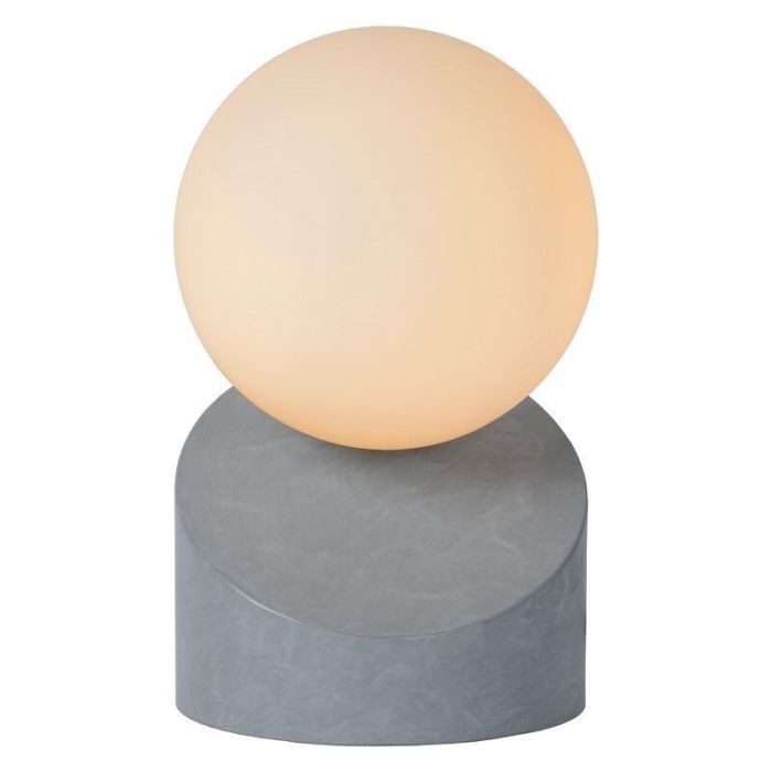 Graue Tischleuchte Modern, Len, mit Schalter