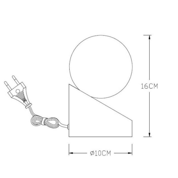Graue Tischleuchte Modern, Len, mit Schalter